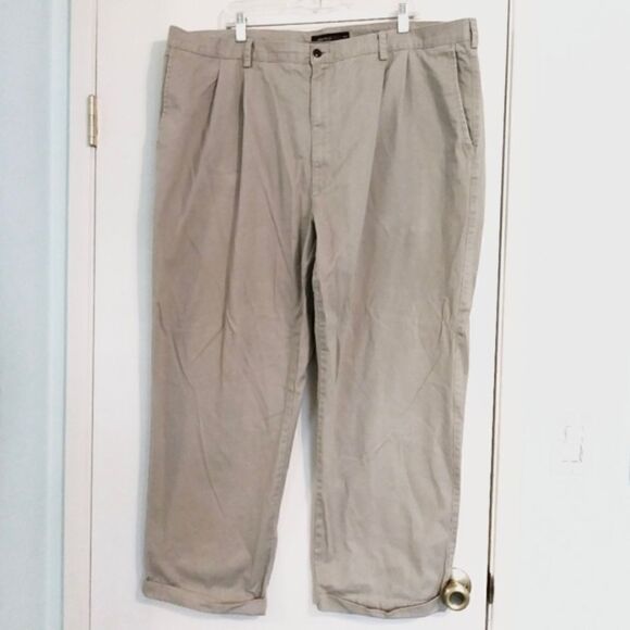 Perry Ellis America Men's Light Tan Khaki Pants - Picture 1 of 7